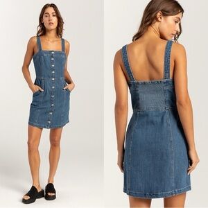 LEVI'S Drea Button Down Denim Mini Dress Sz M